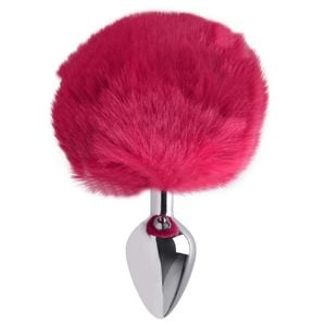 Plug Anal Medio Aco Pompom Coelho Sexy Import