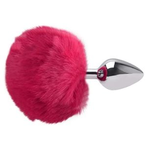 Plug Anal Medio Aco Pompom Coelho Sexy Import