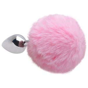 Plug Anal Medio Aco Pompom Coelho Sexy Import