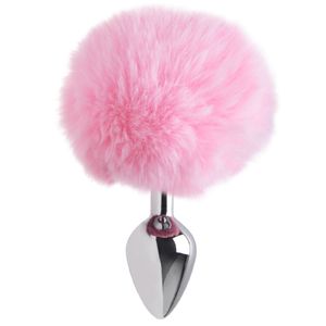 Plug Anal Medio Aco Pompom Coelho Sexy Import