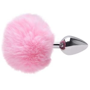 Plug Anal Medio Aco Pompom Coelho Sexy Import