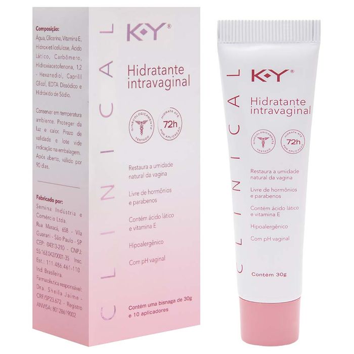 K-y Hidratante Vaginal 30g 10 Aplicadores Ky
