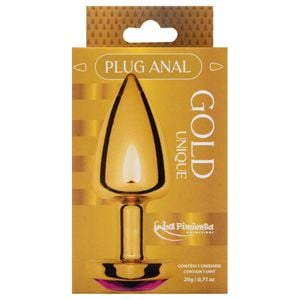 Plug Anal Coracao Unique Gold Abs La Pimienta