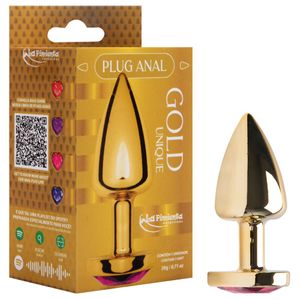 Plug Anal Coracao Unique Gold Abs La Pimienta