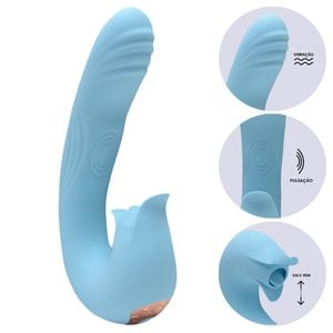 Vibrador Ponto G E Clitoris Lingua 10 Modos Sexy Import