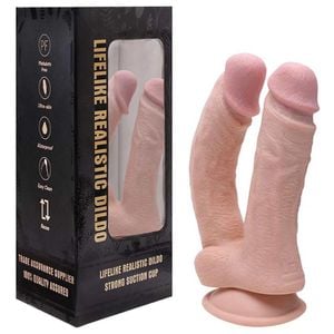 Penis Realistico Duplo Macico Lifelike Vipmix