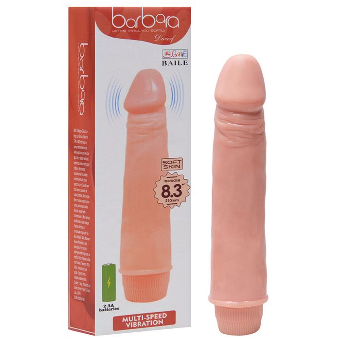 Pênis Vibrador Silicone 21,5 X 4cm Barbara Sexy Import