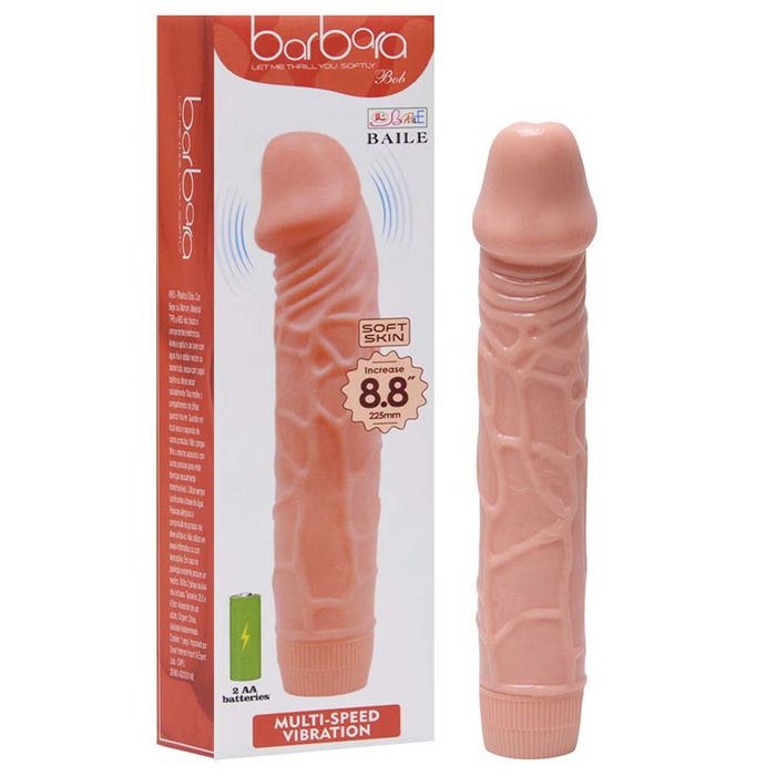 Pênis Vibrador Silicone 22,5 X 4,5cm Barbara Vipmix