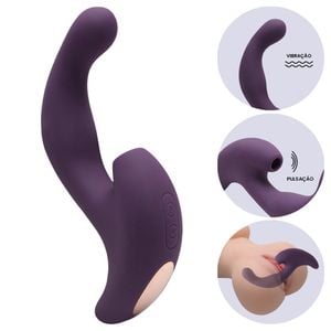 Vibrador Clitoriano Com Penetrador Ponto G Vera Vipmix