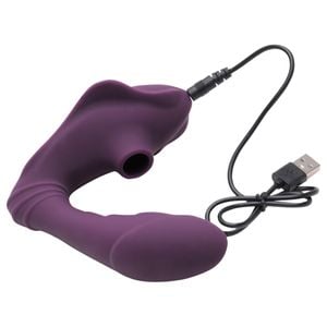 Vibrador Clitoriano Com Penetrador Ponto G Vipmix