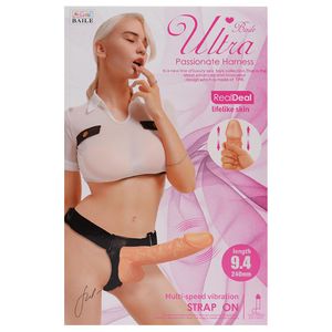 Cinta Com Penis Realistico Vibrador Multivelocidades Vipmix