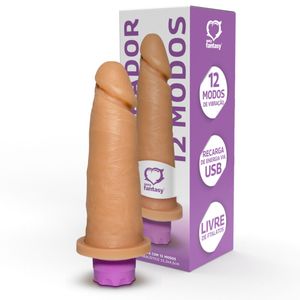 Penis Vibrador 12 Modos Usb 153 X 45cm Sexy Fantasy