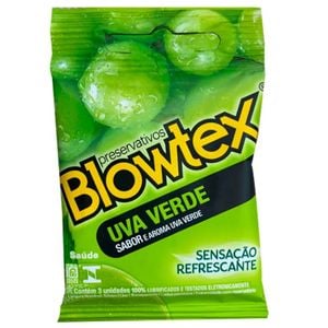 Preservativo Sabor Uva Verde 03 Unidades Blowtex