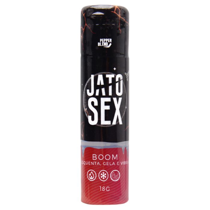 Jato Sex Boom Esquenta Gela E Vibra Gel 18ml Pepper Blend