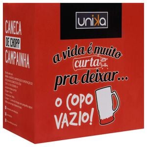 Caneca Chopp Campainha Vida Curta Unika Games