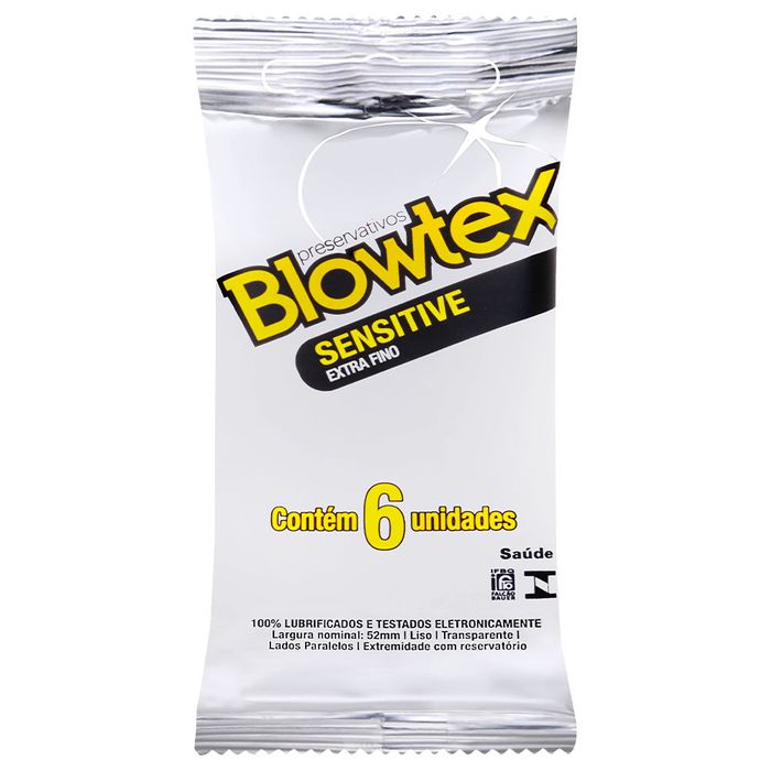 Preservativo Sensitive Extra Fino 06 Unidades Blowtex