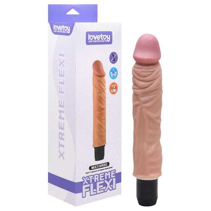 Pênis Realístico Articulado Vibrador Lovetoy Flexi Vipmix