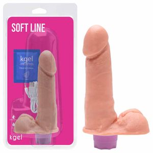 Vibrador Usb Recarregável 17,5 X 3,8cm 10 Vibrações Kgel