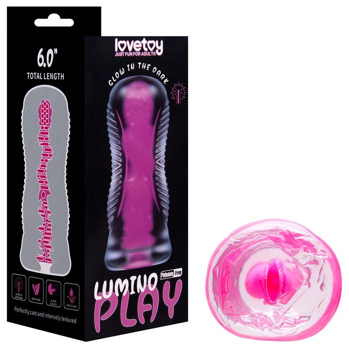 Masturbador Lumino Play Pink Glow Lovetoy Vipmix