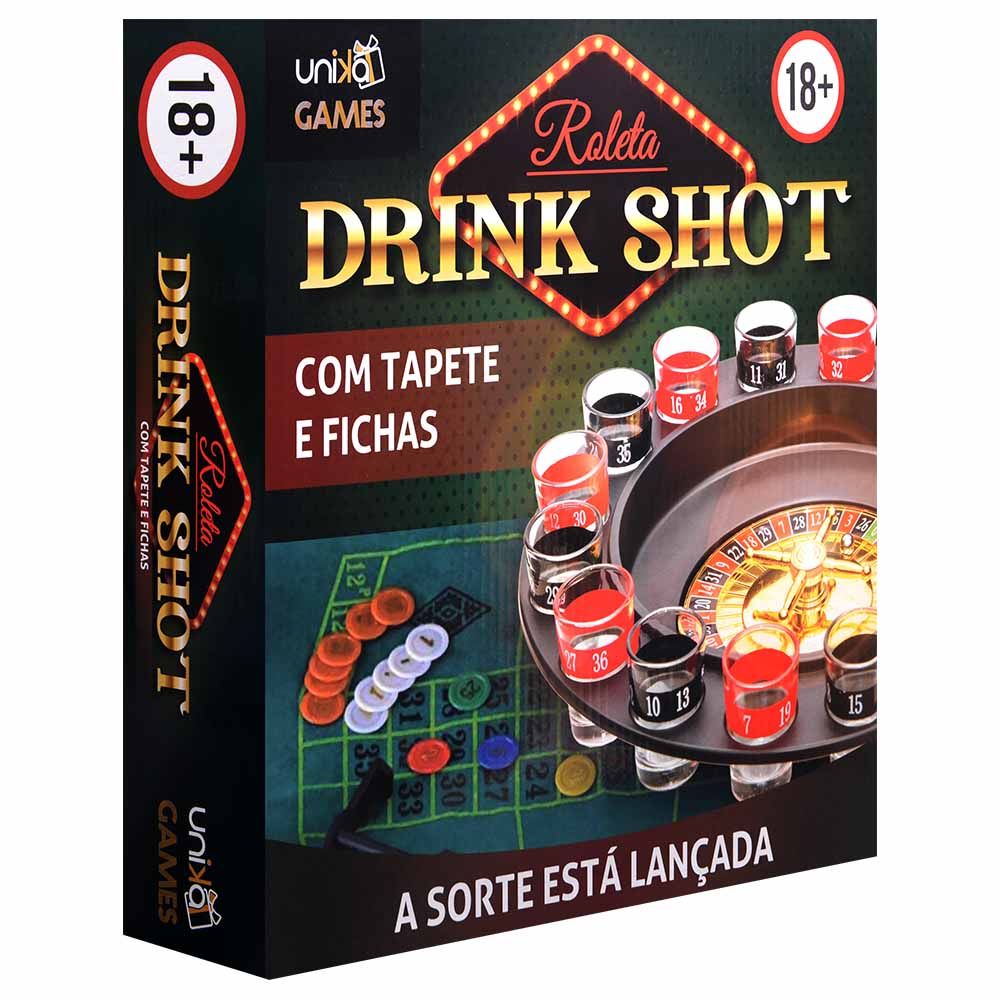 Jogo Cobras E Escadas Drinks 33X33 Cm 6 Copos Shot - Unika