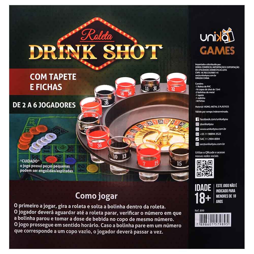 Drink Game Jogo Roleta Sueca Brasileira Decoração Área Gourmet