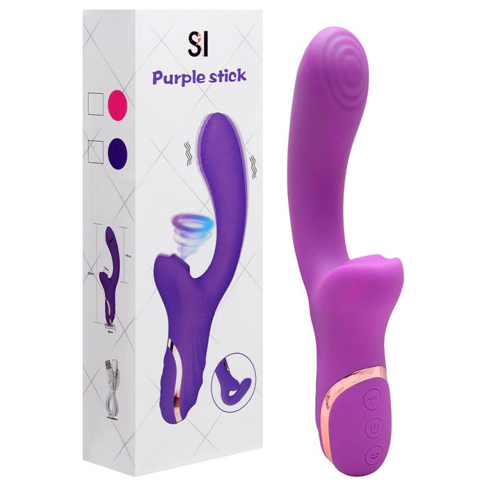 Vibrador Pulsação E Tapping Purple Stick Sexy Import