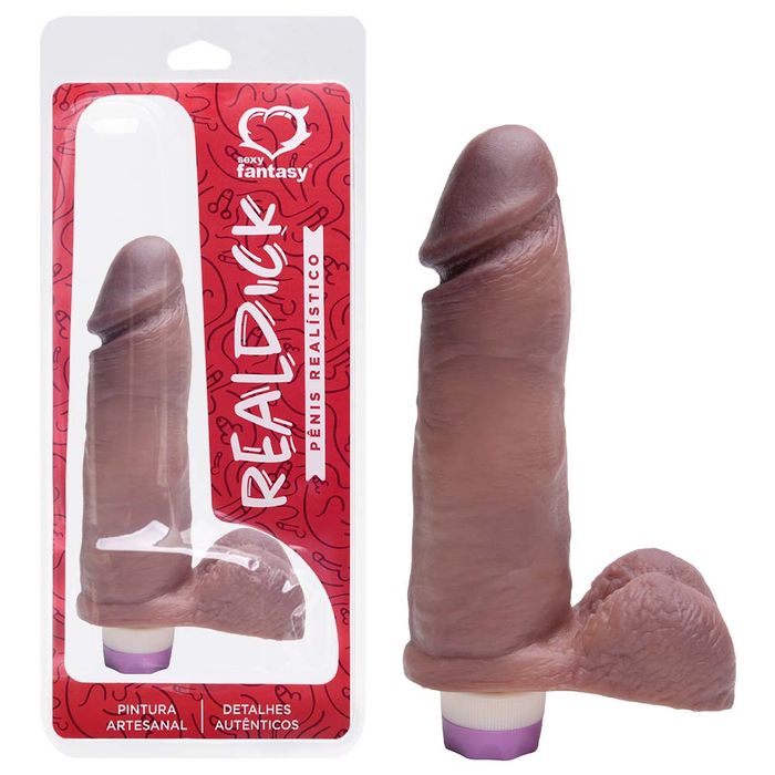 Pênis Real Dick Vibrador 20,5 X 4,7cm Sexy Fantasy