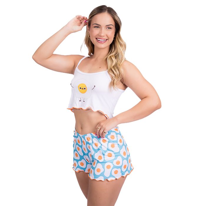 Pijama Virgínia Ovo Frito Gota De Sonho