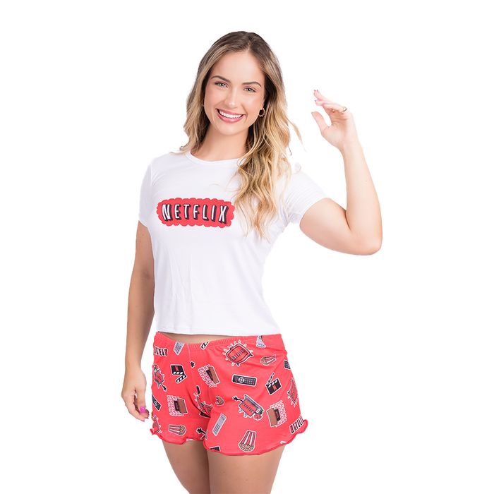 Pijama Curto Gabi Netflix 2 Gota De Sonho