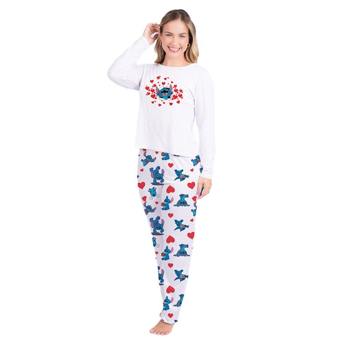 Pijama Longo Kaka Stitch Gota De Sonho