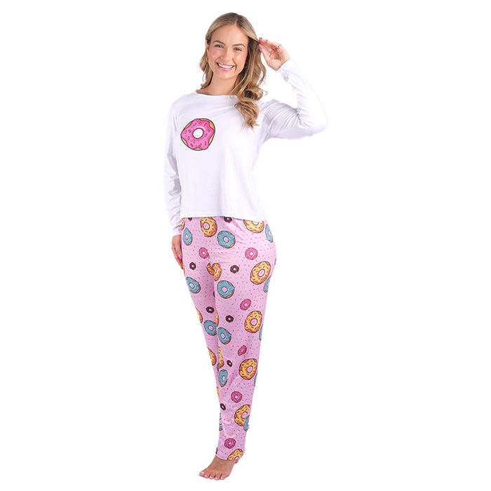 Pijama Longo Kaka Donuts Gota De Sonho