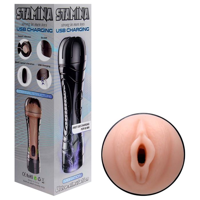 Masturbador Vagina Vibro Recarregável Vipmix