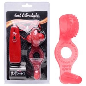 Anel Estimulador Com Plug E Vibro Hot Flowers
