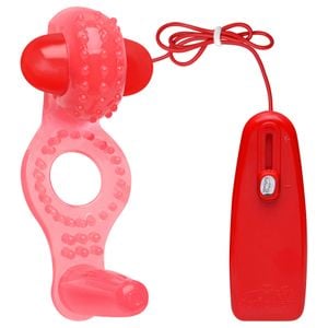 Anel Estimulador Com Plug E Vibro Hot Flowers