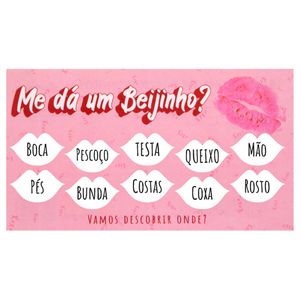 Raspadinha Me Dá Um Beijinho 10 Unidades Sensual Love