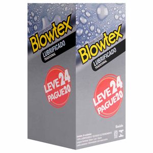 Preservativo Tradicional Lubrificado 24 Unidades Blowtex
