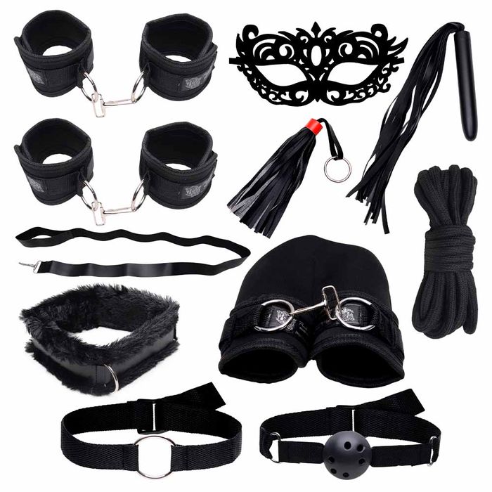 Kit Sado Bdsm Bondage 8 Itens Yaffa