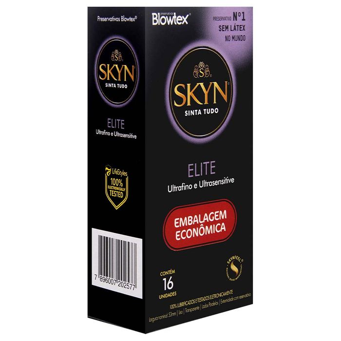 Preservativo Skyn Elite Caixa 16 Unidades Blowtex