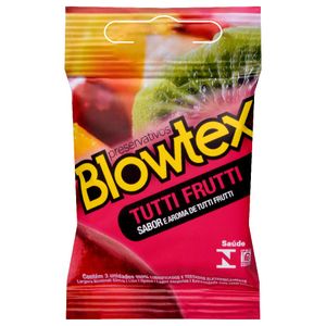 Preservativo Sabor Tutti Frutti 03 Unidades Blowtex