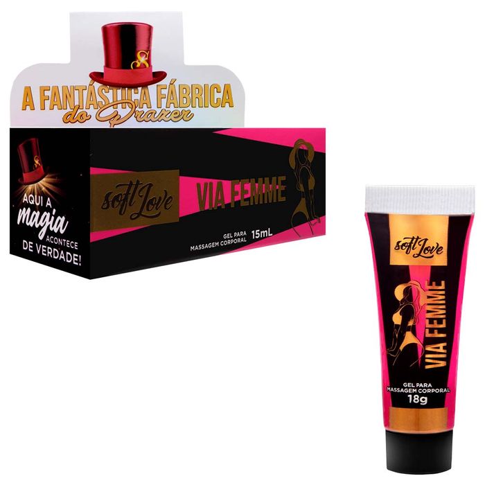 Via Femme Gel Excitante Feminino 15ml Soft Love