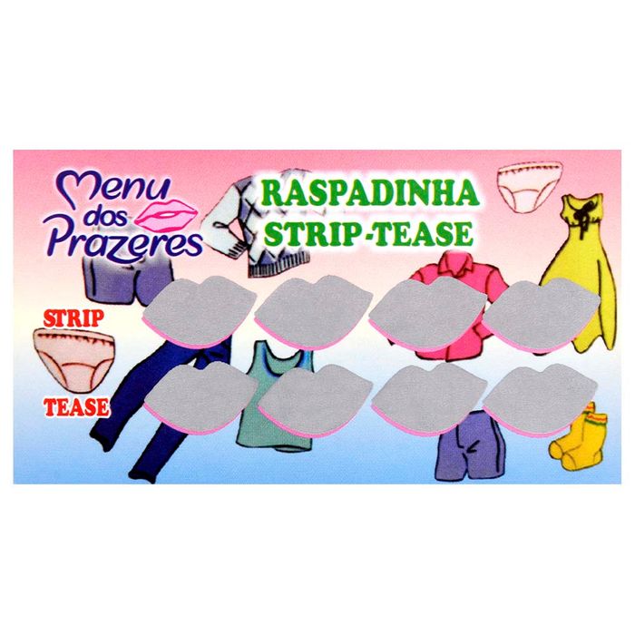 Raspadinha Strip Tease Menu Dos Prazeres