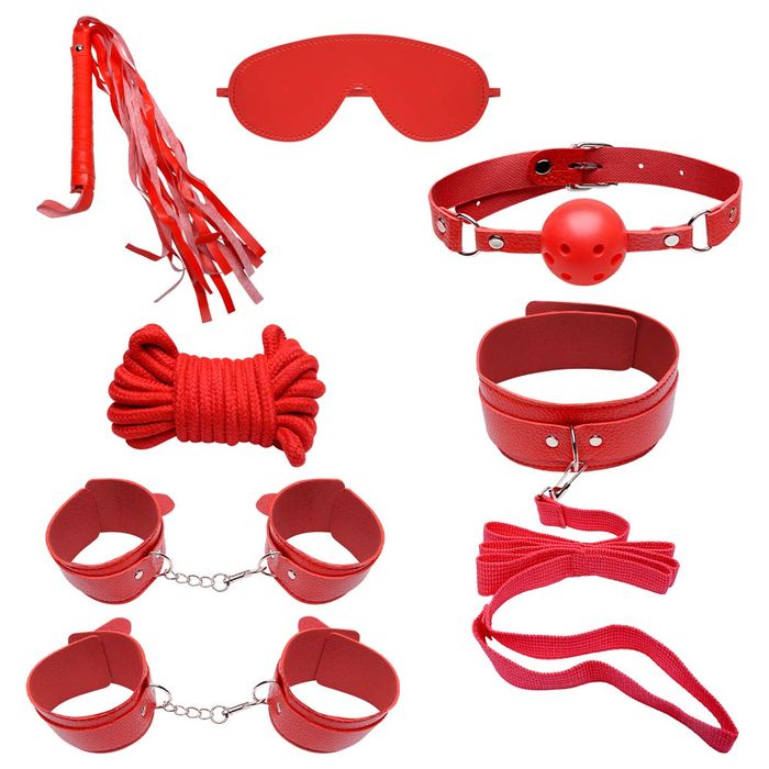 Kit Sado Bondage Sexy Vermelho Sexy Import