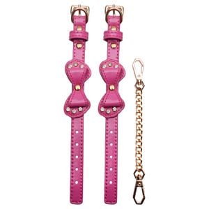 Algema Laço Corrente E Fivelas Rosa Sexy Import