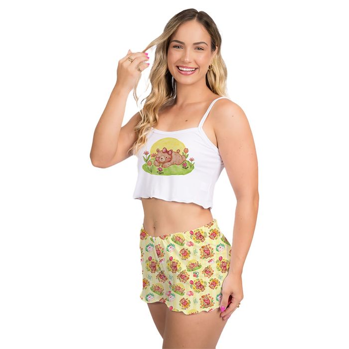 Pijama Virgínia Ursinho 2 Gota De Sonho