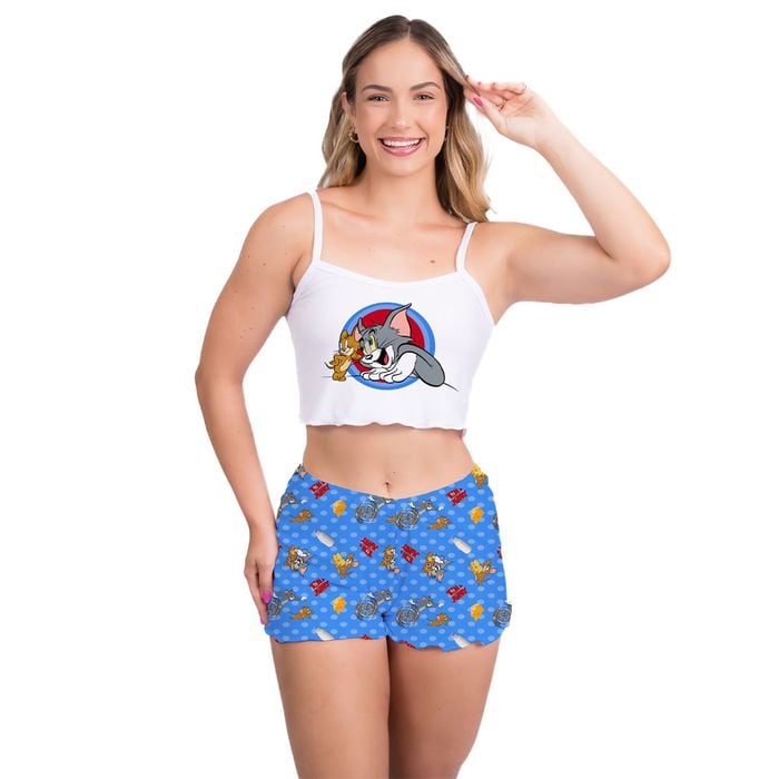 Pijama Virgínia Tom E Jerry Gota De Sonho