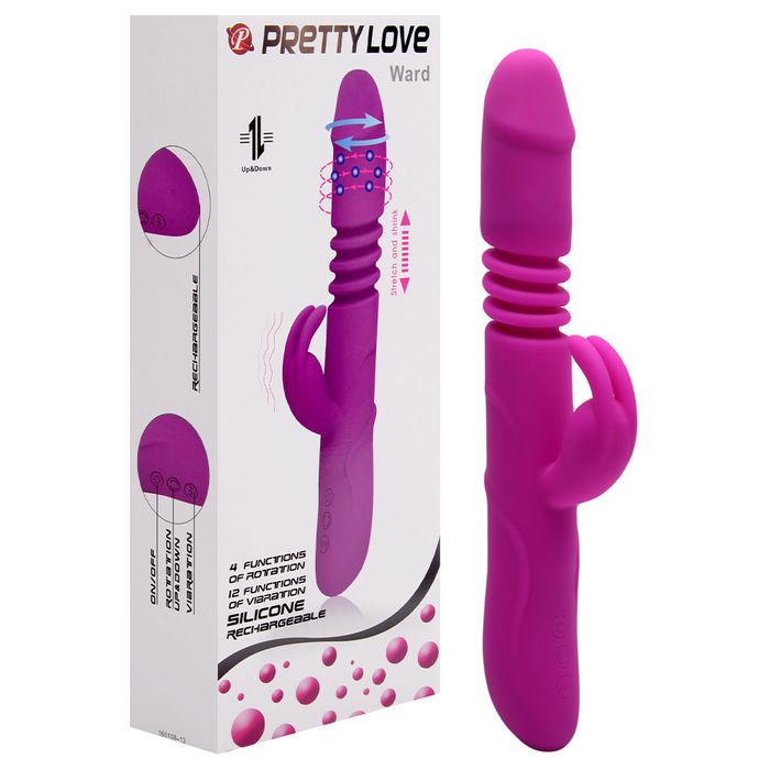 Vibrador Rotativo Vai E Vem 12 Vibrações Pretty Love Ward Vipmix