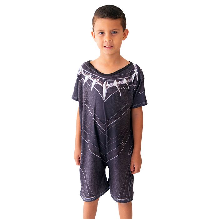 Pijama Infantil Fantasia Pantera Negra Gota De Sonho