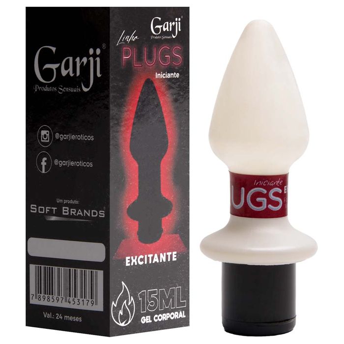 Plug Anal Com Gel Excitante Hot 15ml Garji