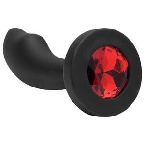 Plug Anal Curvado Pedra Silicone Tamanho P Vipmix