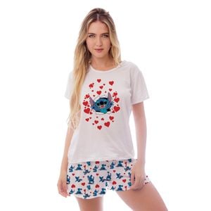 Pijama Curto Gabi Stitch Gota De Sonho